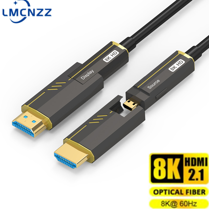 Home Cinema Projector 4K - Kabel optik Serat dapat ditarik kepala