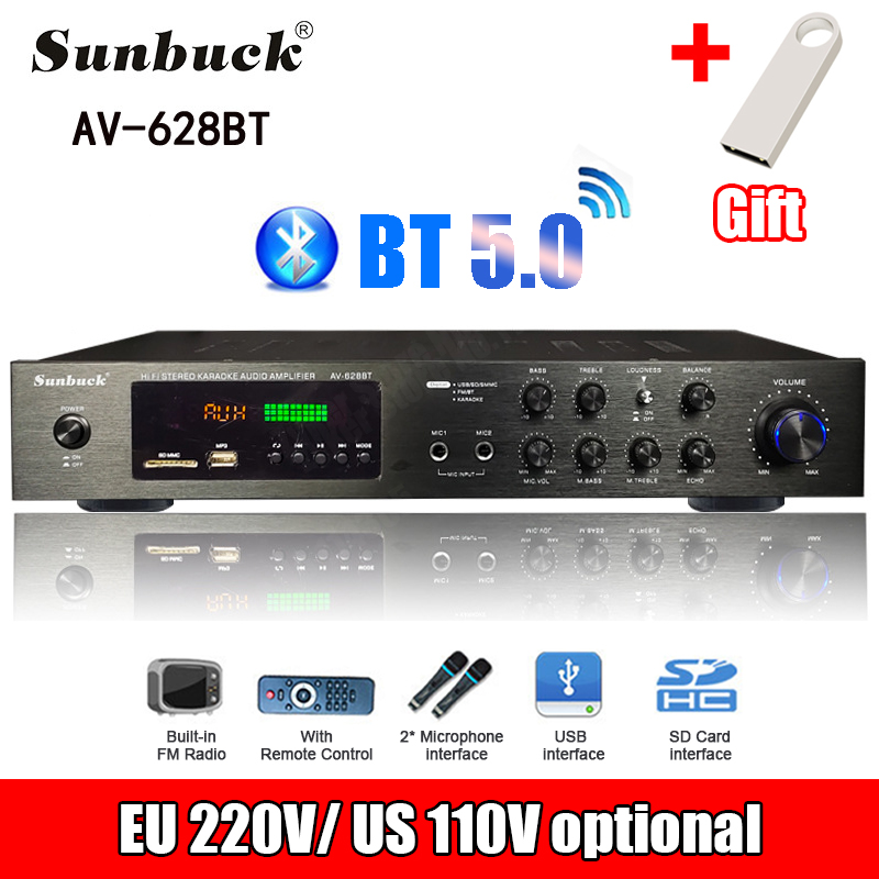Home Cinema Choice - 110/220V 2000W Amplifier Daya Bluetooth Subwoofer