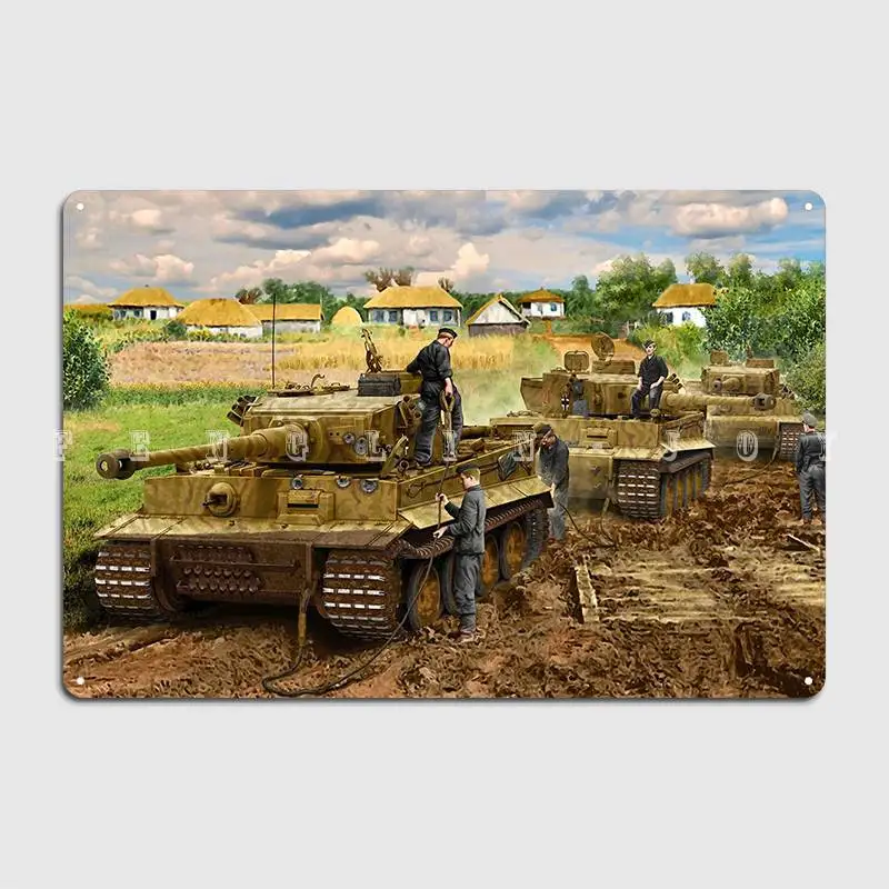 Home Cinema Logo - Panzer Tiger Stop Poster plak logam