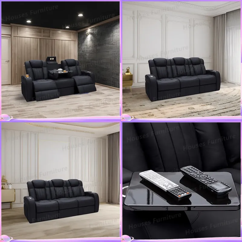 Home Cinema Chairs - Kursi Sofa Recliner Kulit untuk Home