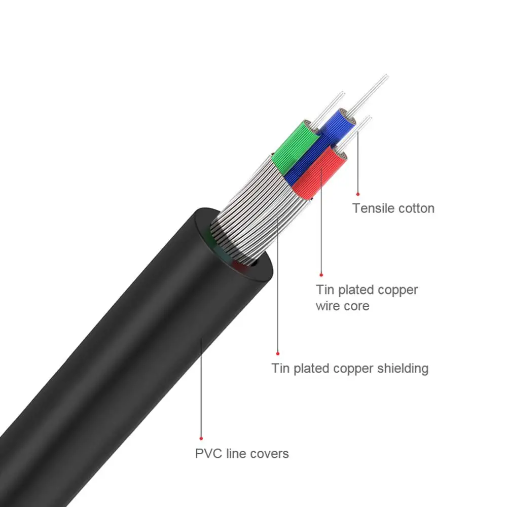 Kabel RCA QGeeM 2RCA ke 3.5mm, - Home Cinema Pc ulasan dan harga