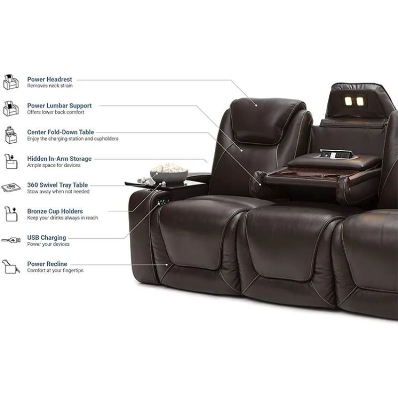 Kursi Recliner Kulit Elektrik  - Home Cinema Chairs ulasan dan harga