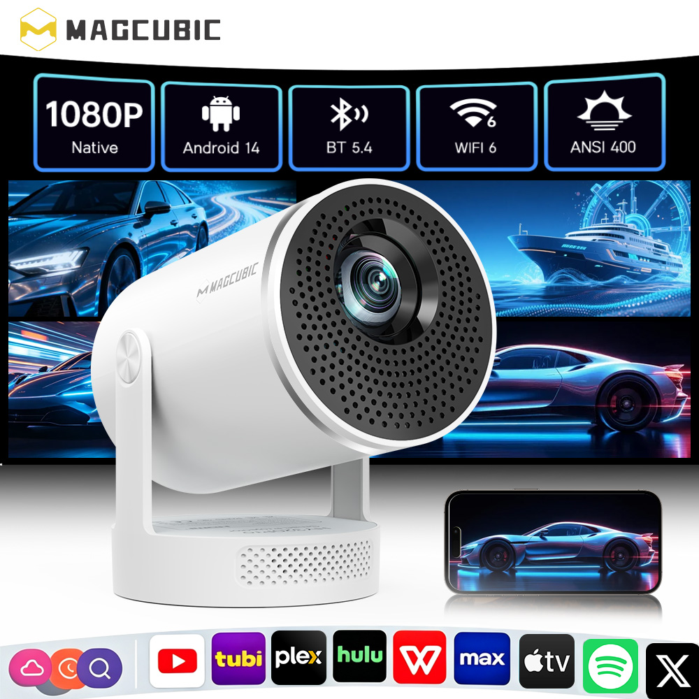 Proyektor Magcubic Android 14  - Home Cinema Night ulasan dan harga