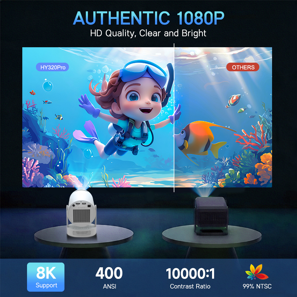 Proyektor Magcubic Android 14  - Home Cinema Night ulasan dan harga