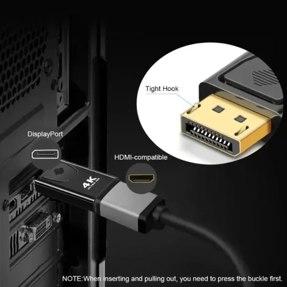 Konverter Adaptor DP DisplayPo - Home Cinema Projector 4K ulasan dan harga