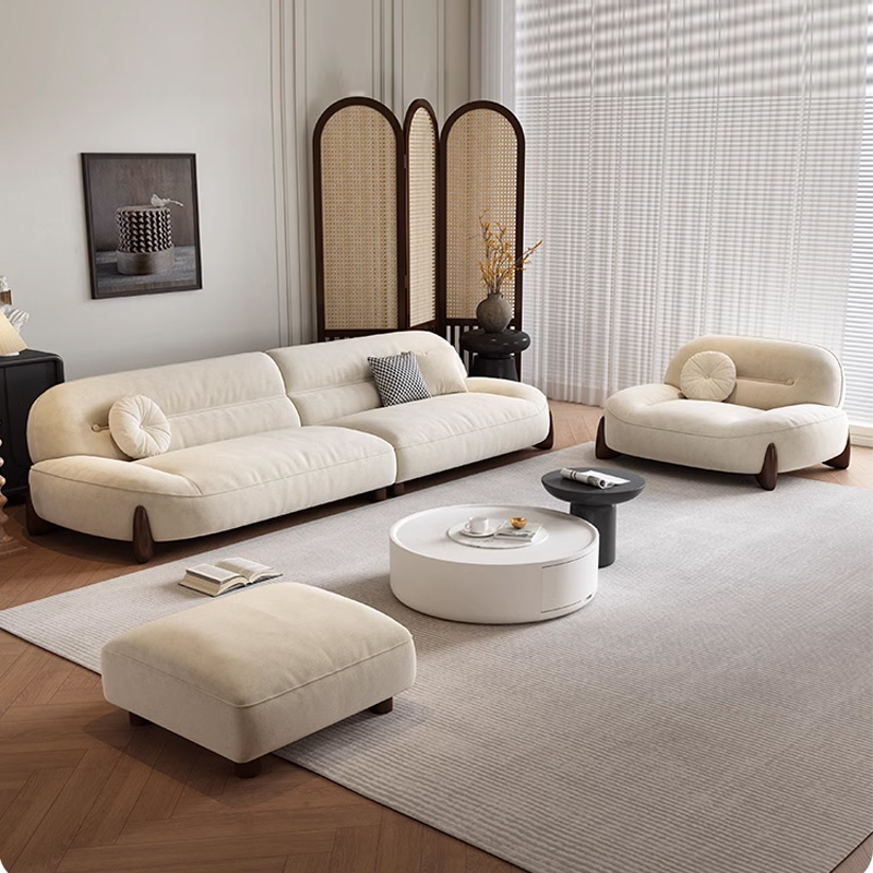 Sofa gaya krem mewah ringan mi - Home Cinema Sofa ulasan dan harga
