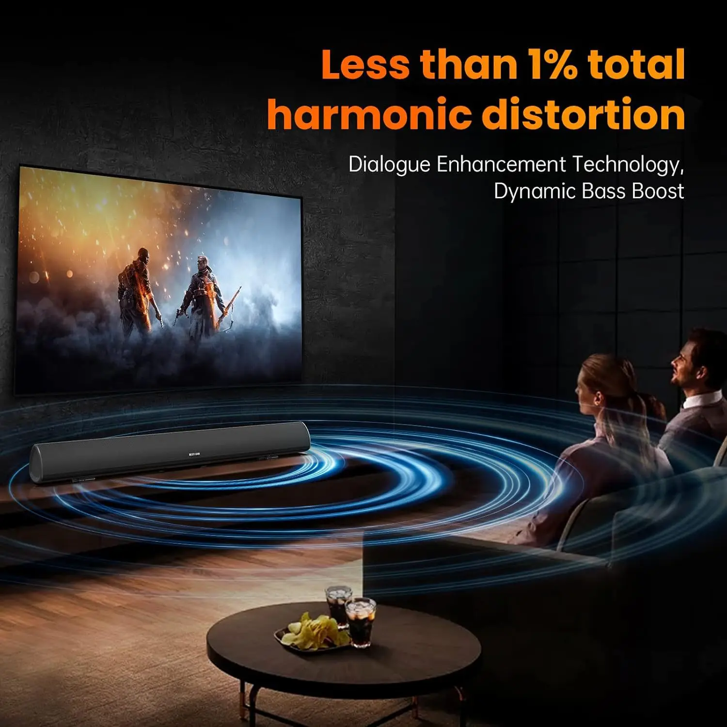 Soundbar TV Bertenaga 100W, Sp - Home Cinema Speaker System ulasan dan harga