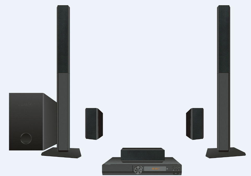 Speaker Home Theater 5.1ch Ter - Home Cinema With Wireless Rear Speakers ulasan dan harga