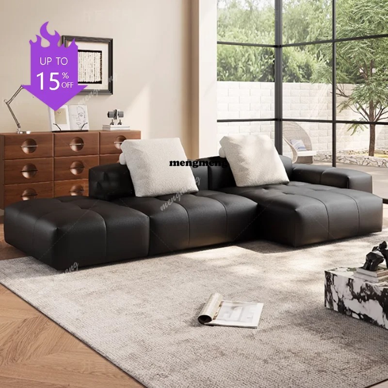 Sofa Kulit Nordik Minimalis Me - Home Cinema Sofa ulasan dan harga