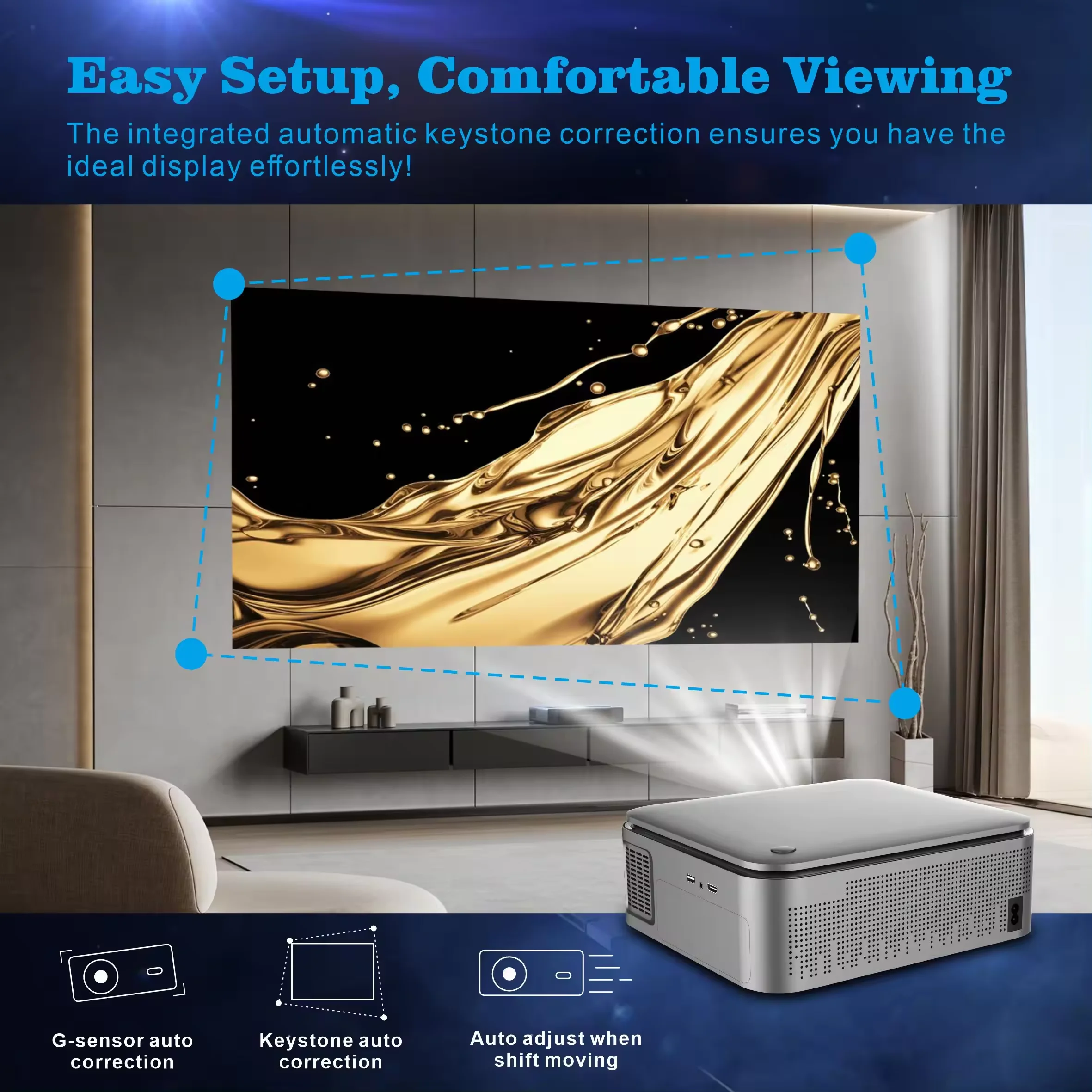 Proyektor HD 1080P Baru HY450  - Home Cinema Projector 4K ulasan dan harga