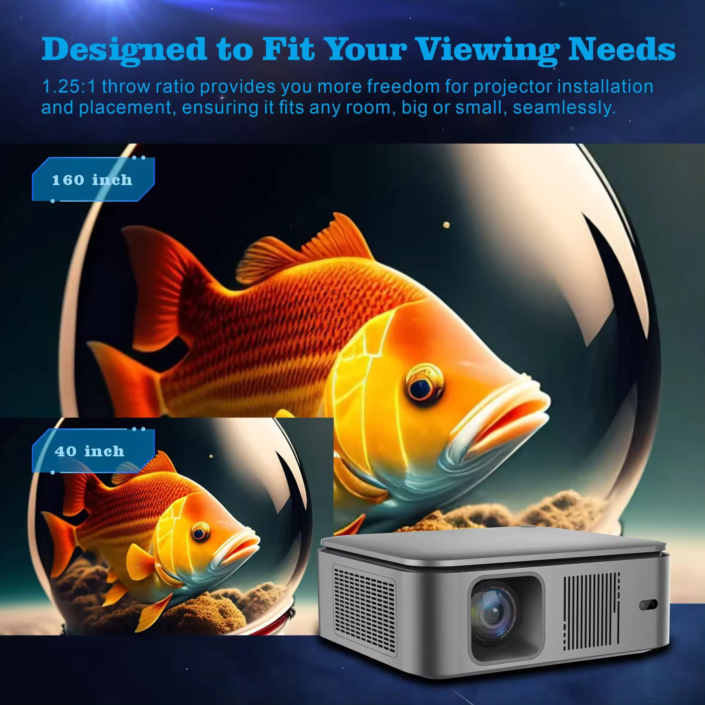 Proyektor HD 1080P Baru HY450  - Home Cinema Projector 4K ulasan dan harga