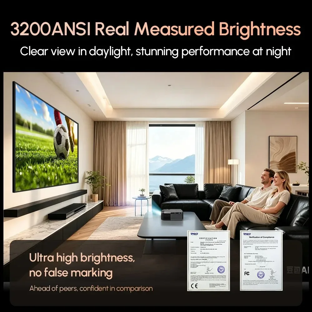 Proyektor ApexTPA8 Android 14  - Home Cinema Night ulasan dan harga