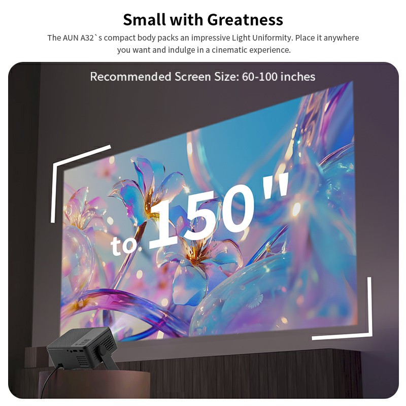 AUN A32 Pro Android 13 Proyekt - Home Cinema Night ulasan dan harga