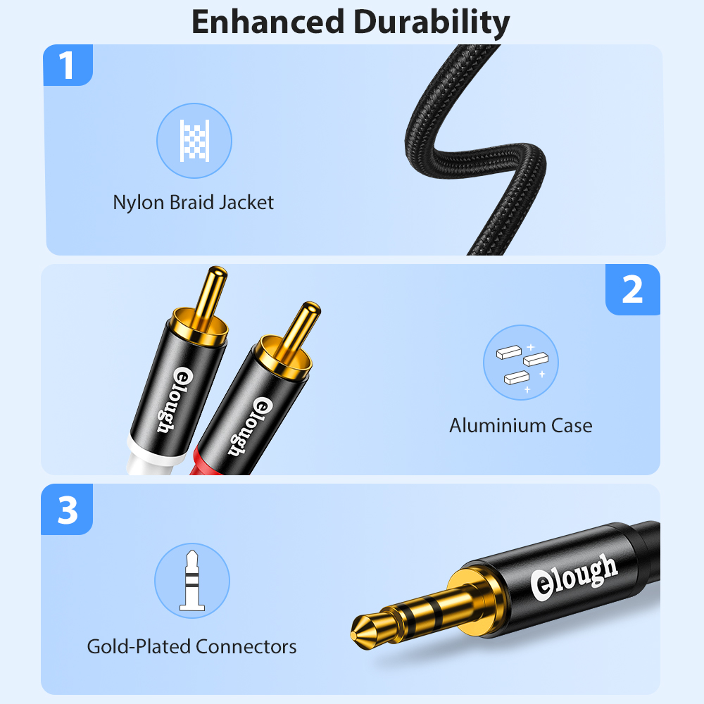 Kabel RCA Eleugh Kabel Speaker - Home Cinema Pc ulasan dan harga