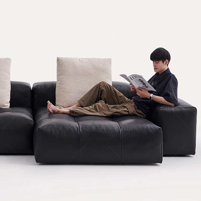 Sofa Kulit Nordik Minimalis Me - Home Cinema Sofa ulasan dan harga