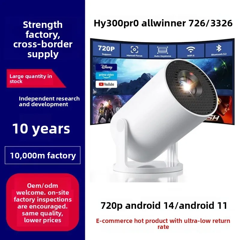 Proyektor Portabel HY300Pro 4K - Home Cinema Projector 4K ulasan dan harga