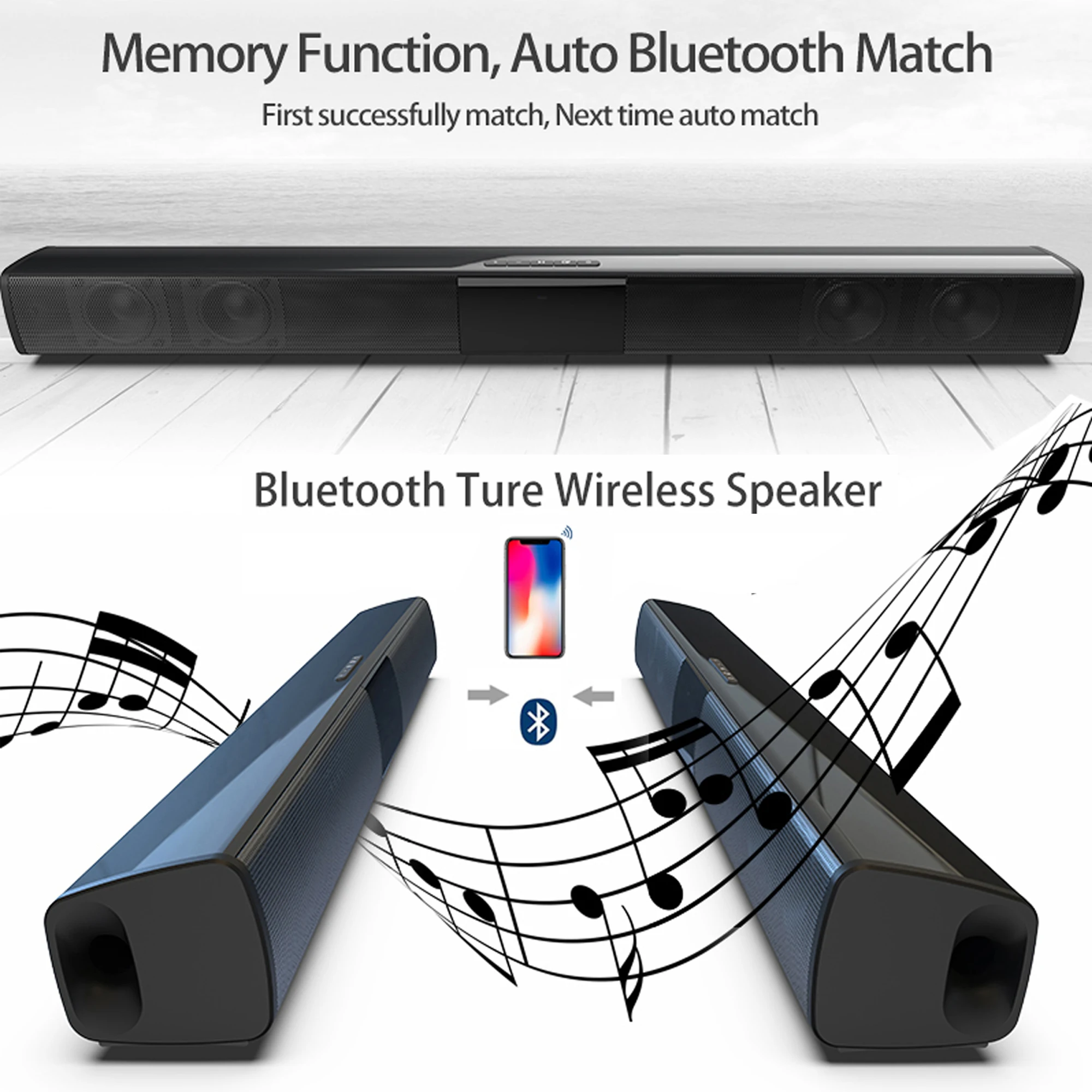 Soundbar daya tinggi 40W untuk - Home Cinema Speaker System ulasan dan harga