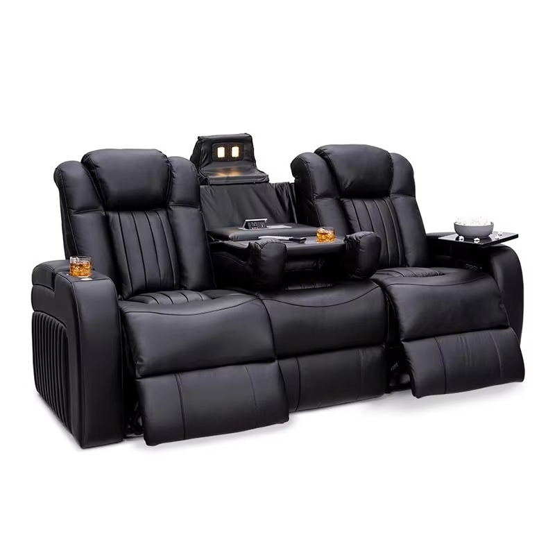 Set Sofa Recliner Kulit, Sofa  - Home Cinema Chairs ulasan dan harga