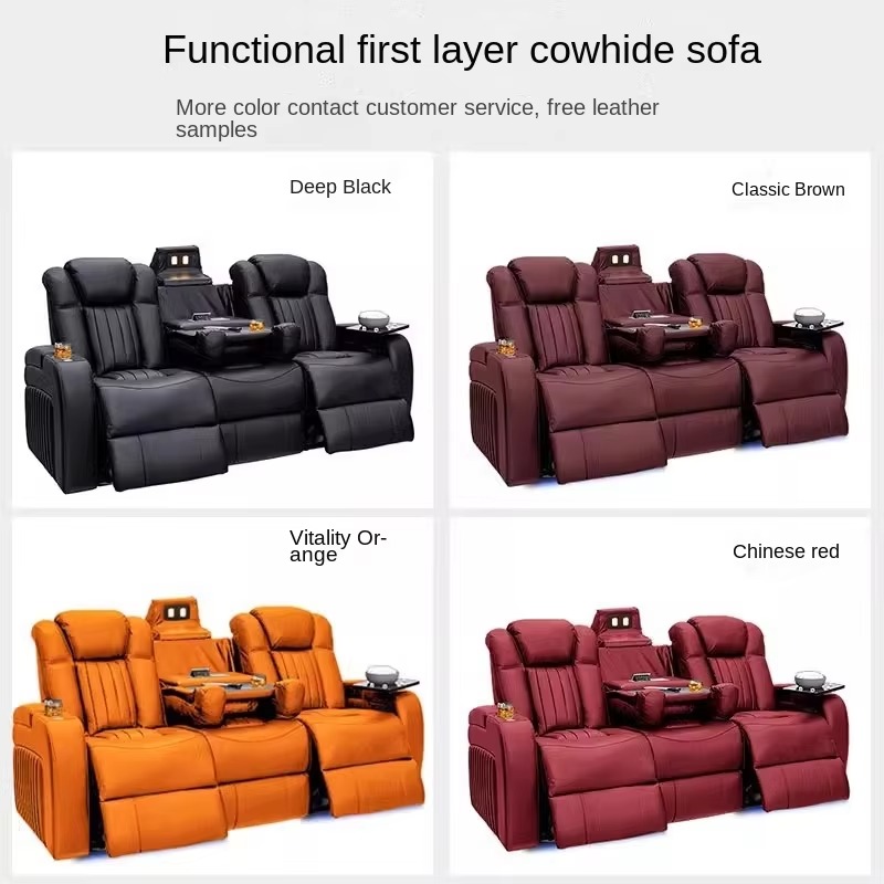 Set Sofa Recliner Kulit, Sofa  - Home Cinema Chairs ulasan dan harga