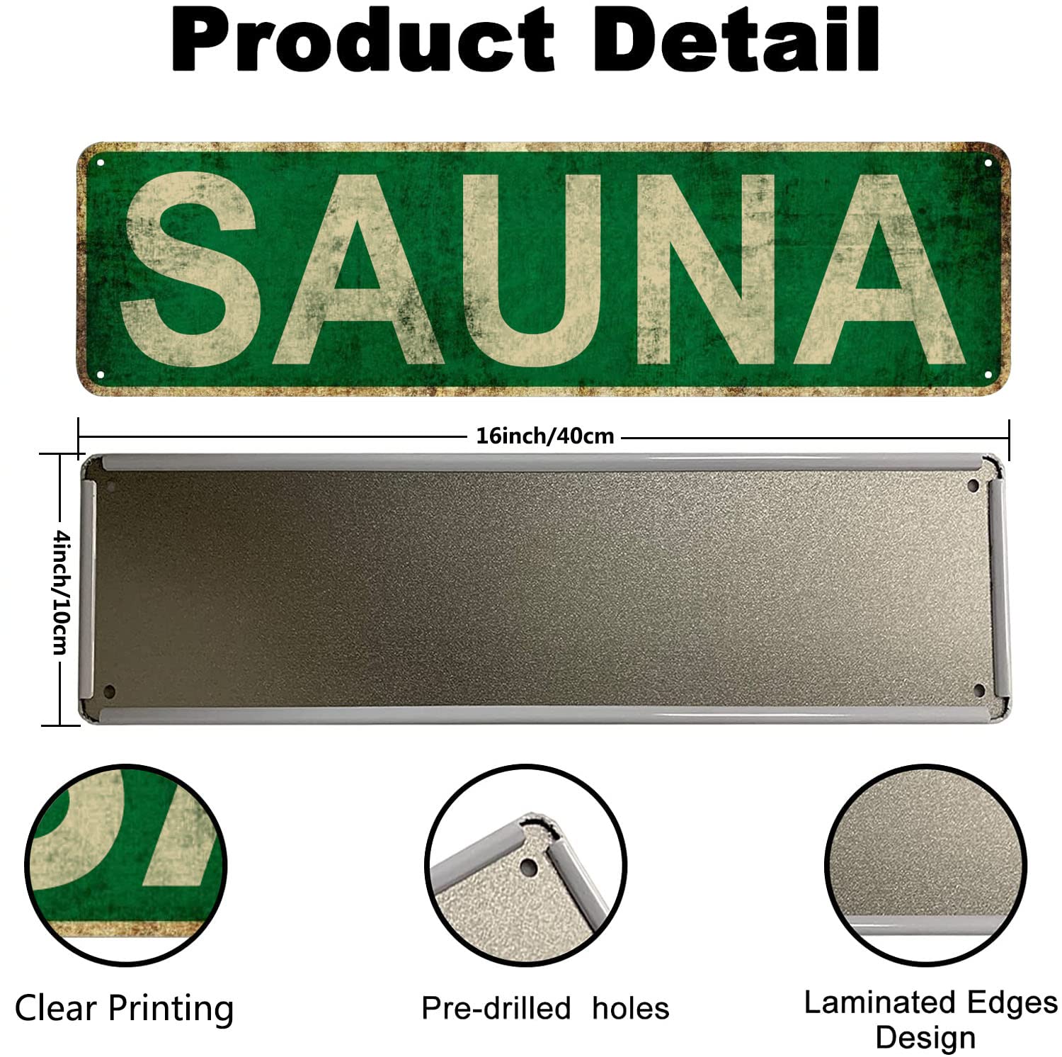 Tanda timah ramping Sauna Deko - Home Cinema Logo ulasan dan harga