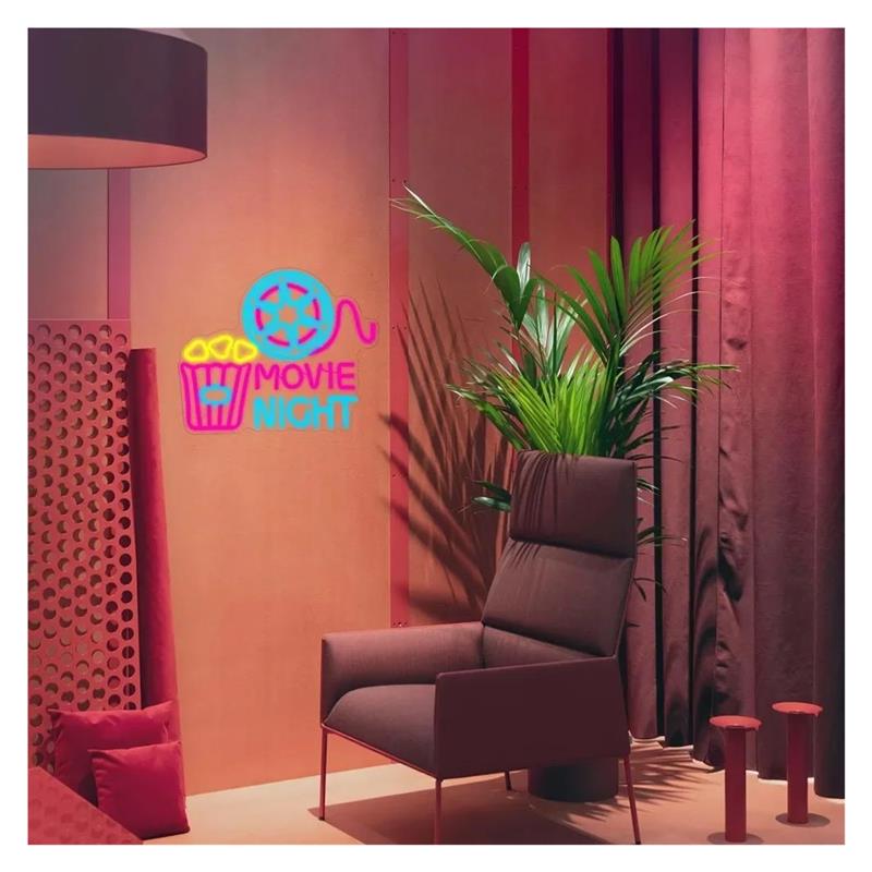 Lampu Neon Popcorn untuk Malam - Home Cinema Night ulasan dan harga