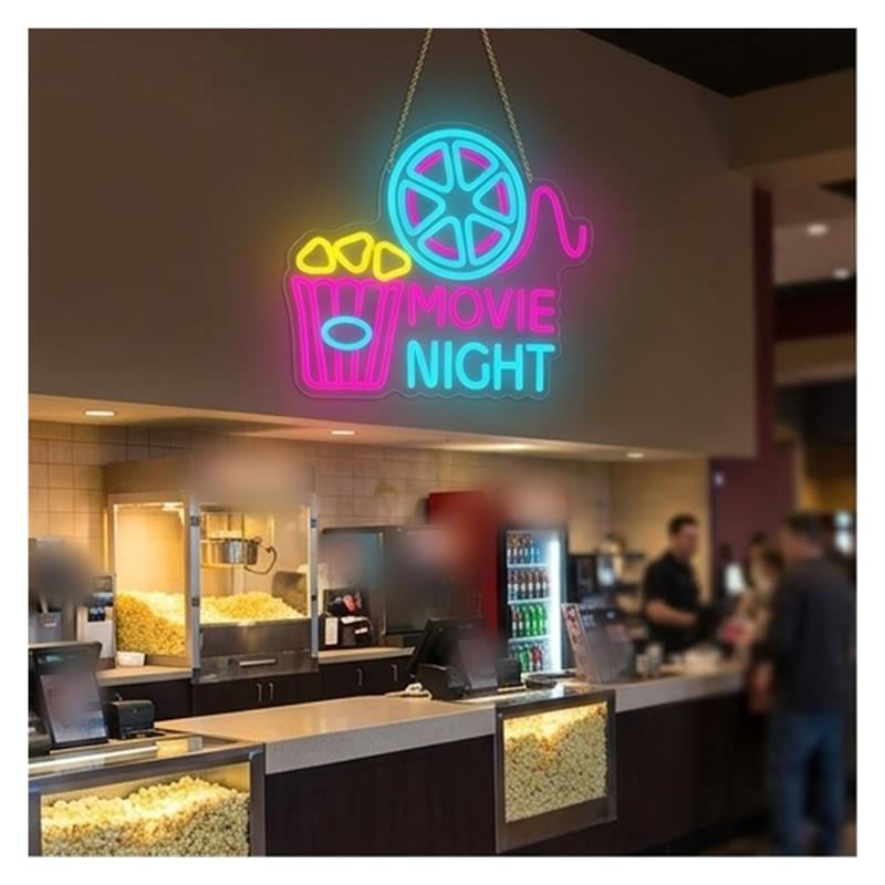 Lampu Neon Popcorn untuk Malam - Home Cinema Night ulasan dan harga