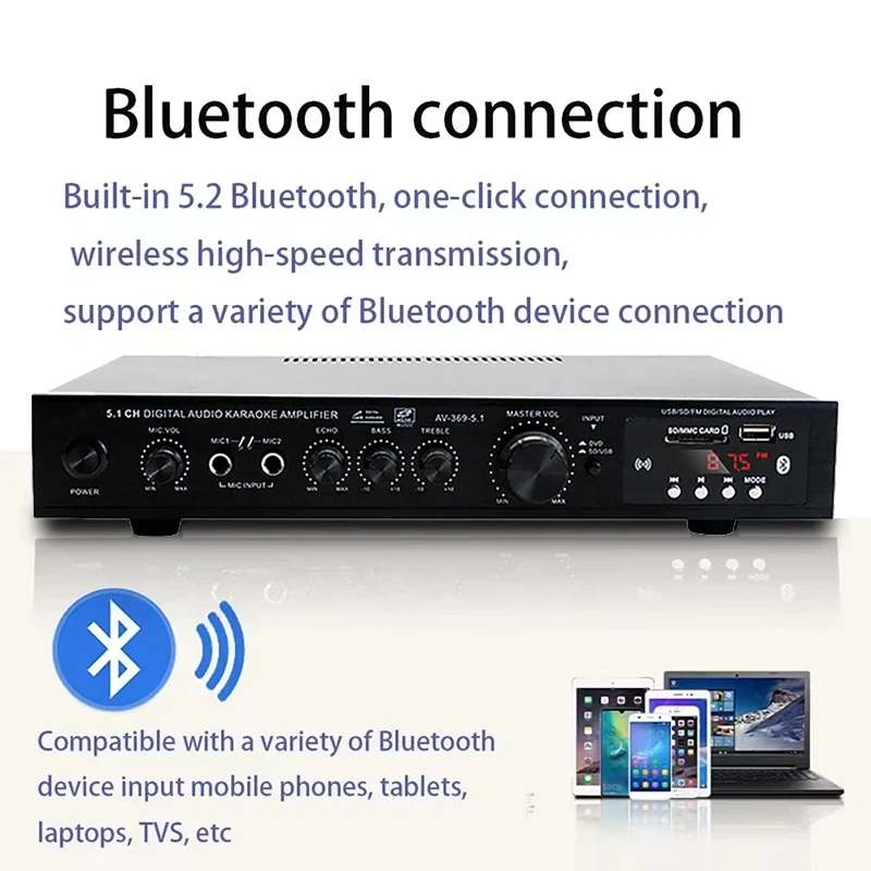 AV-369BT Bluetooth 5.1 Sound S - Home Cinema Speaker System ulasan dan harga